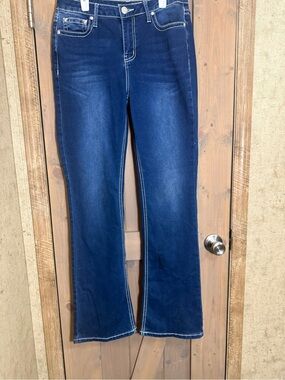 Soundgirl Women's Dark Blue Flare Jeans